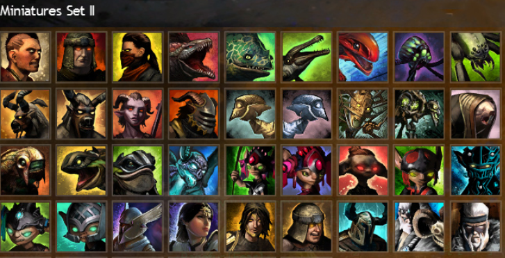 This image shows the inventory of Miniature Pets in Guild Wars