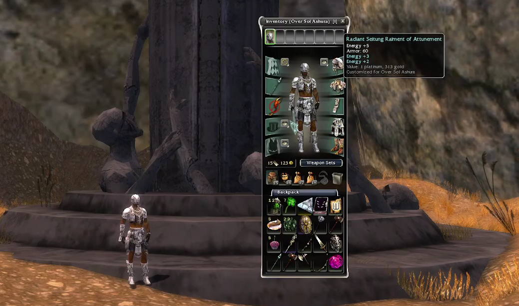 This image shows the Armor you need for Ecto Farm