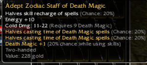 Adept Zodiac Staff of Death Magic